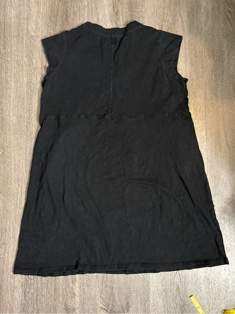 Pact Size XXL Black Relaxed Slub Henley Dress 100% Organic Cotton Knee Pockets - Picture 7 of 12